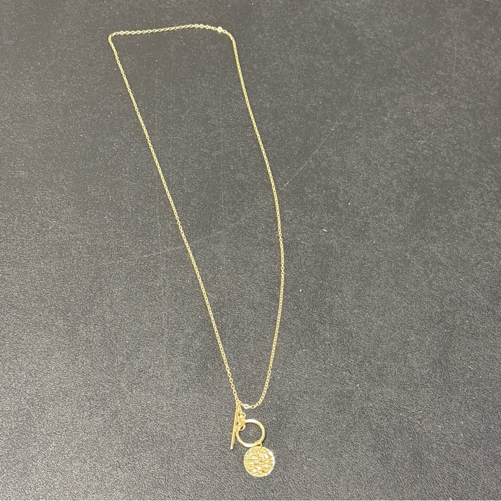 Elegant Gold Pendant Necklace, 26”